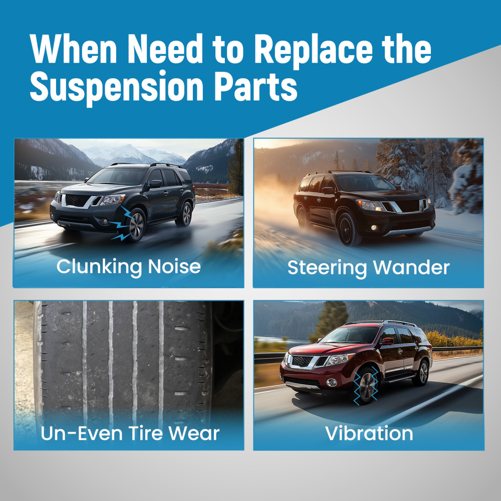 Front Lower Control Arms Sway Bars Tie Rods compatible for Nissan Pathfinder 2013-2020 8pcs