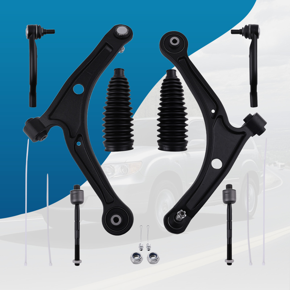 8x Front Lower Control Arms Tie Rods for 2003-2008 compatible for Honda Pilot 01-06 compatible for Acura MDX