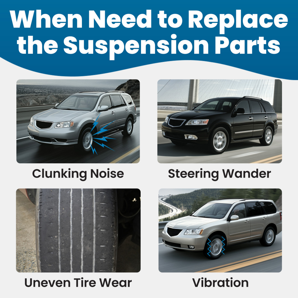 8x Front Lower Control Arms Tie Rods for 2003-2008 compatible for Honda Pilot 01-06 compatible for Acura MDX