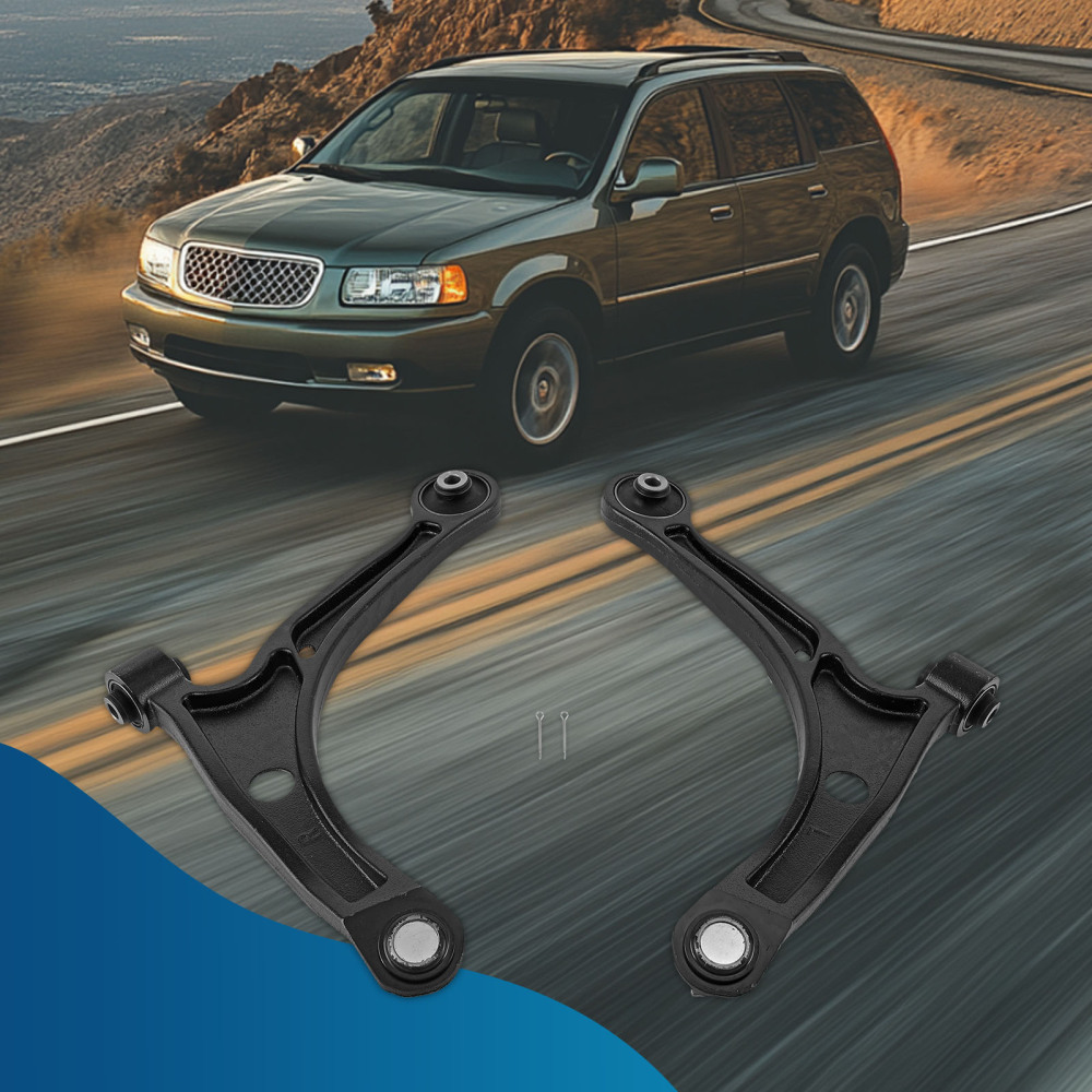 Pair Front Lower Control Arms w/ Ball Joints compatible for Honda Pilot 2003-2008 3.5L