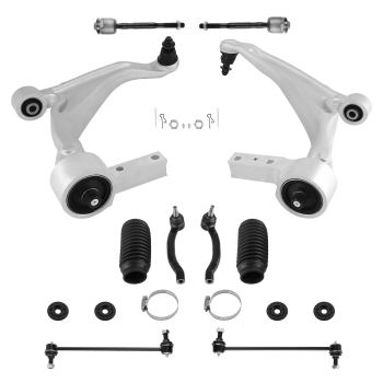 10pcs Front Suspension Lower Control Arms Kit for 2009-2015 compatible for Honda Pilot 3.5L V6