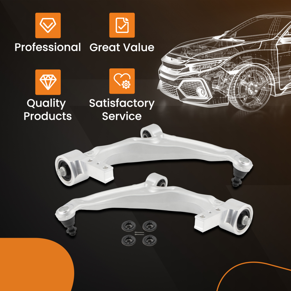 Pair Front Lower Control Arms compatible for Honda Pilot 2009 2010 2011 2012 2013 2014 2015