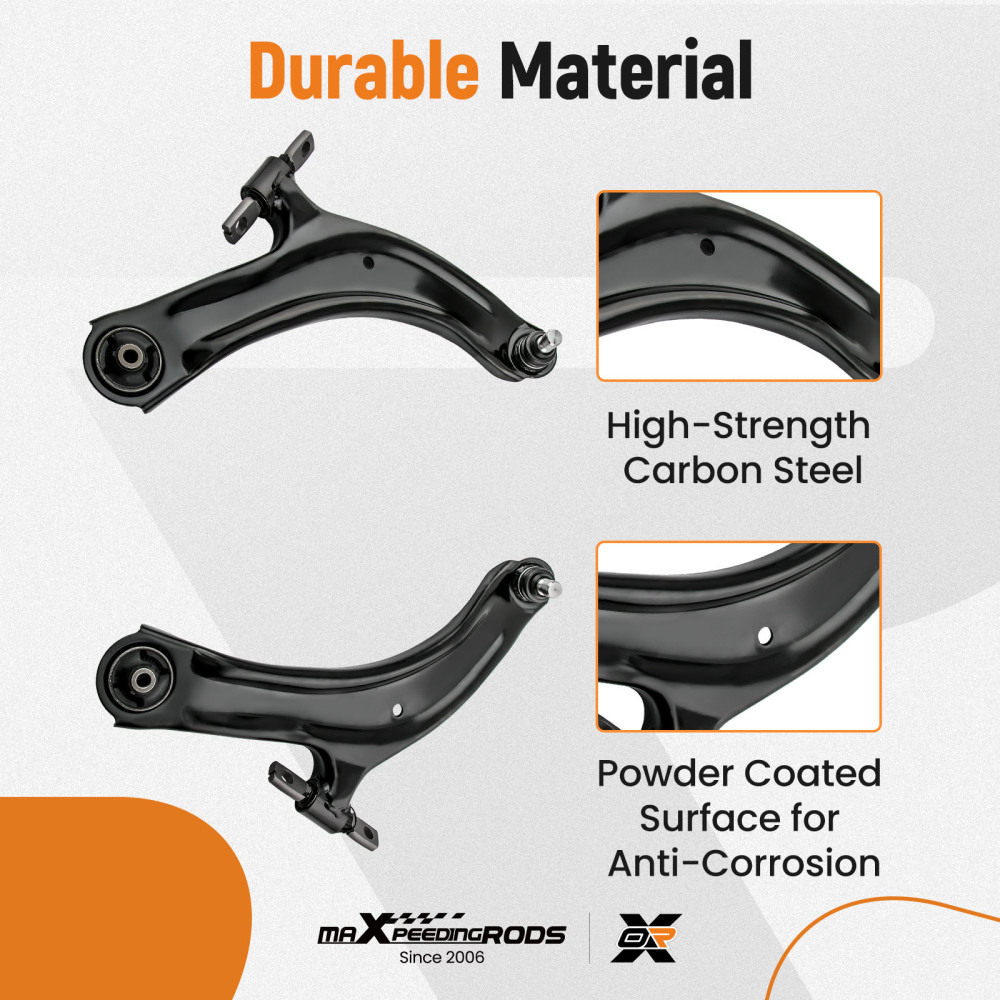 4X WISHBONE ANTERIORE SINISTRO+DESTRO compatibile per NISSAN QASHQAI +2 I X-TRAIL KOLEOS I