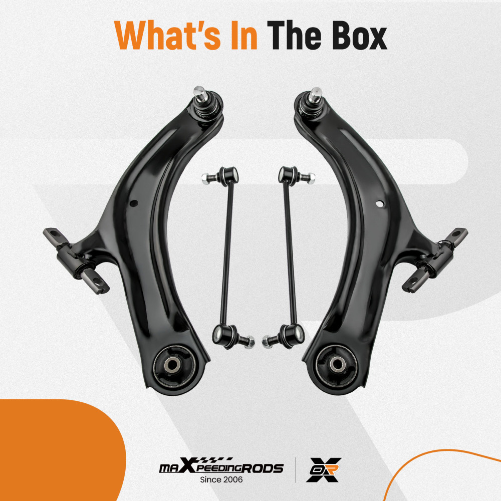 4X WISHBONE ANTERIORE SINISTRO+DESTRO compatibile per NISSAN QASHQAI +2 I X-TRAIL KOLEOS I