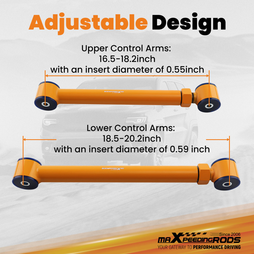 AVANT BRAS DE SUSPENSION + BARRE DE TRACTION compatible pour DODGE RAM 2500 3500 2003-09 4X4