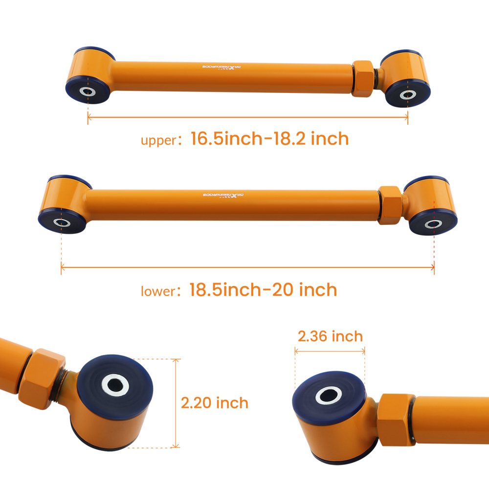 0-6Heavy Duty Carbon Steel Adjustable Control Arms compatibile per Dodge Ram 1500 2500