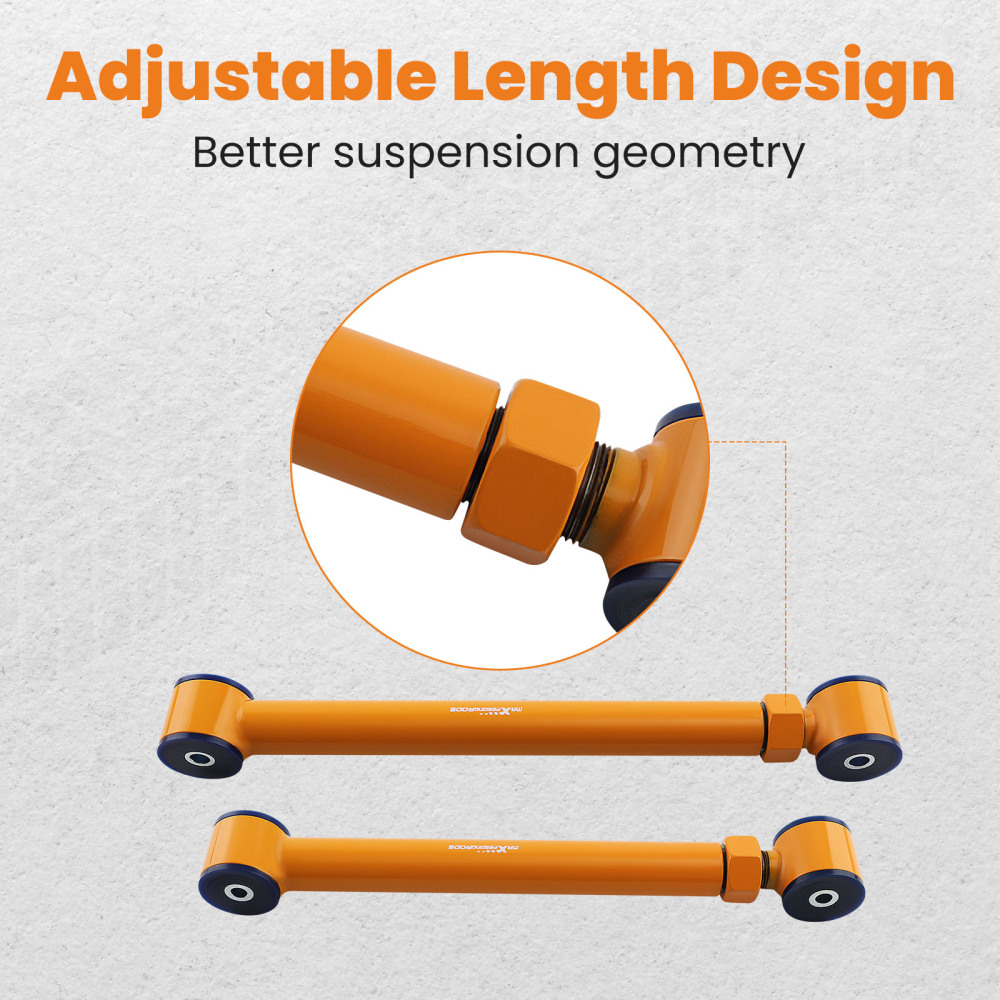 0-6Heavy Duty Carbon Steel Adjustable Control Arms compatibile per Dodge Ram 1500 2500