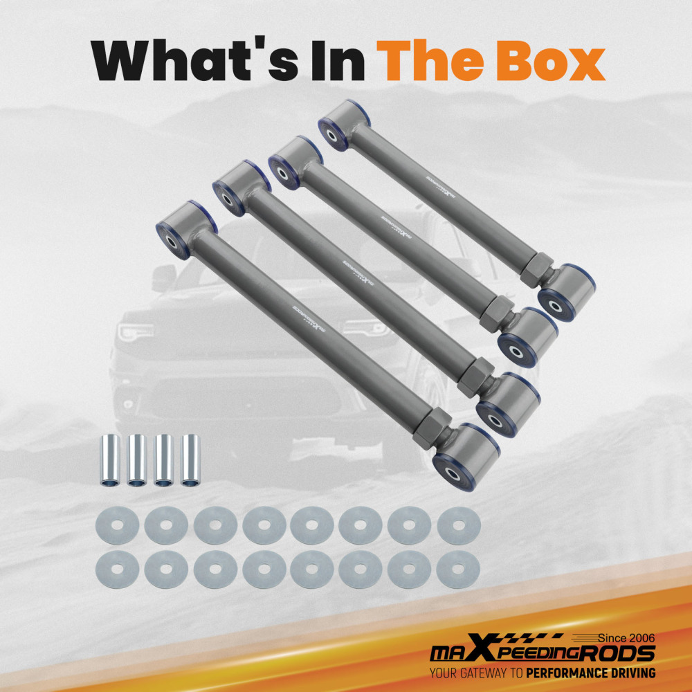 Upgraded Adjustable Front UpperLower Control Arms 0-6 compatible for Dodge Ram 94-2009