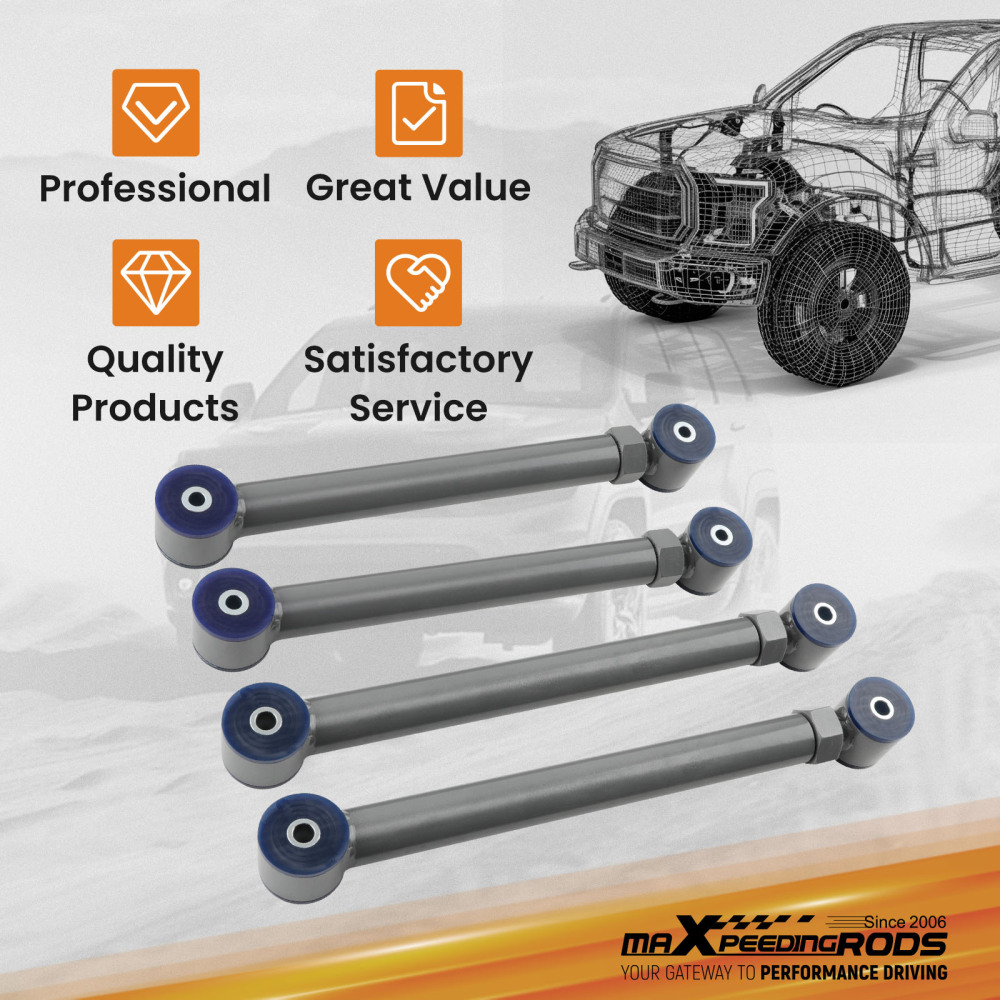 Upgraded Adjustable Front UpperLower Control Arms 0-6 compatible for Dodge Ram 94-2009