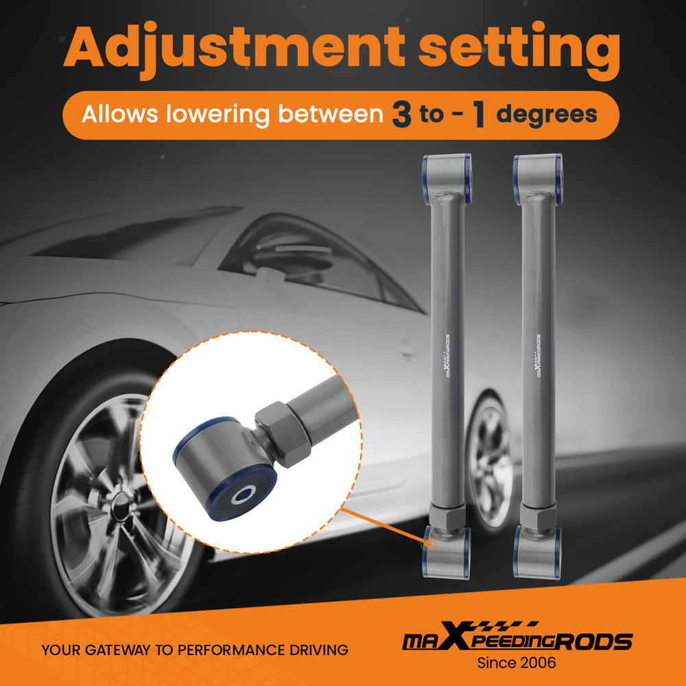 Upgraded Adjustable Front UpperLower Control Arms 0-6 compatible for Dodge Ram 94-2009