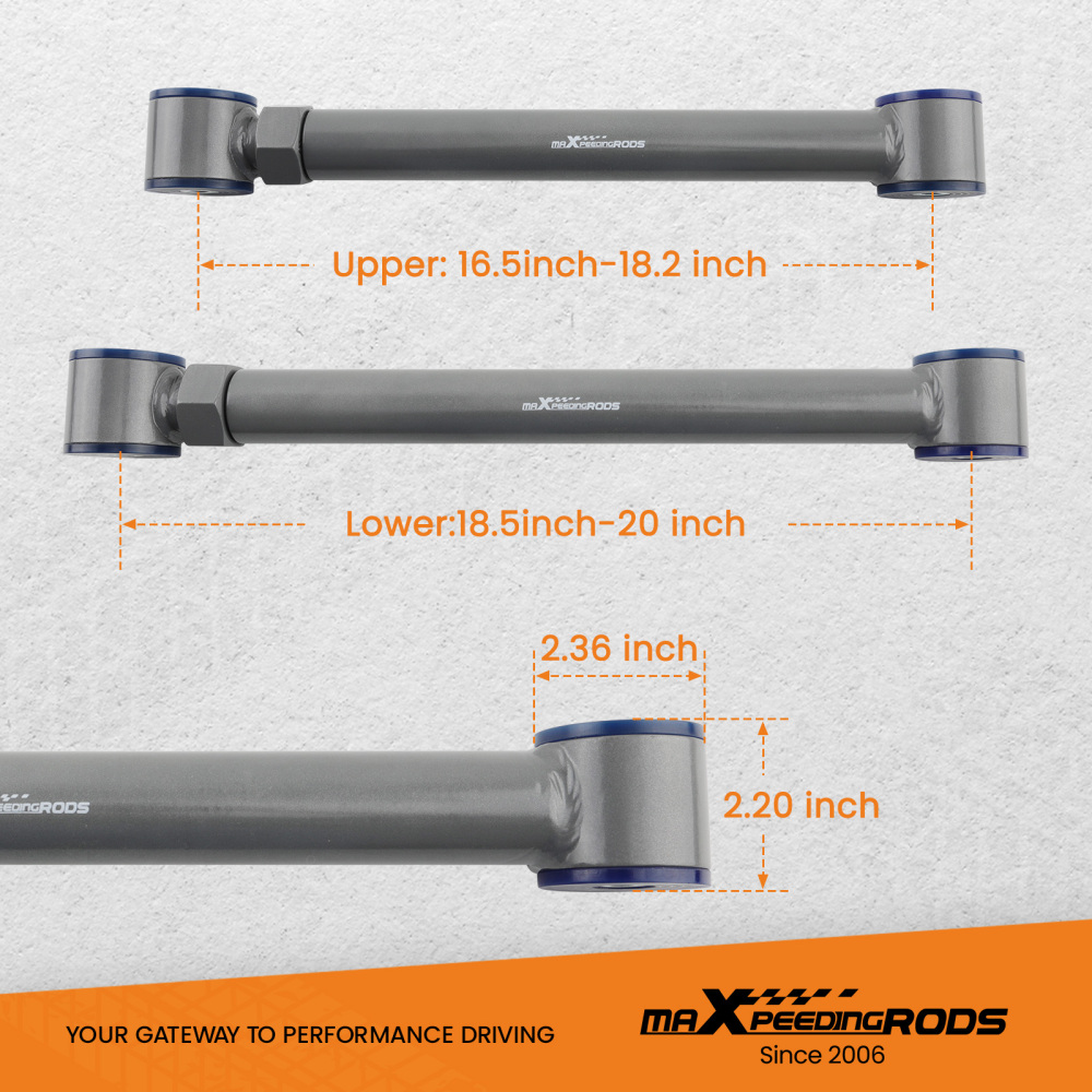 Upgraded Adjustable Front UpperLower Control Arms 0-6 compatible for Dodge Ram 94-2009