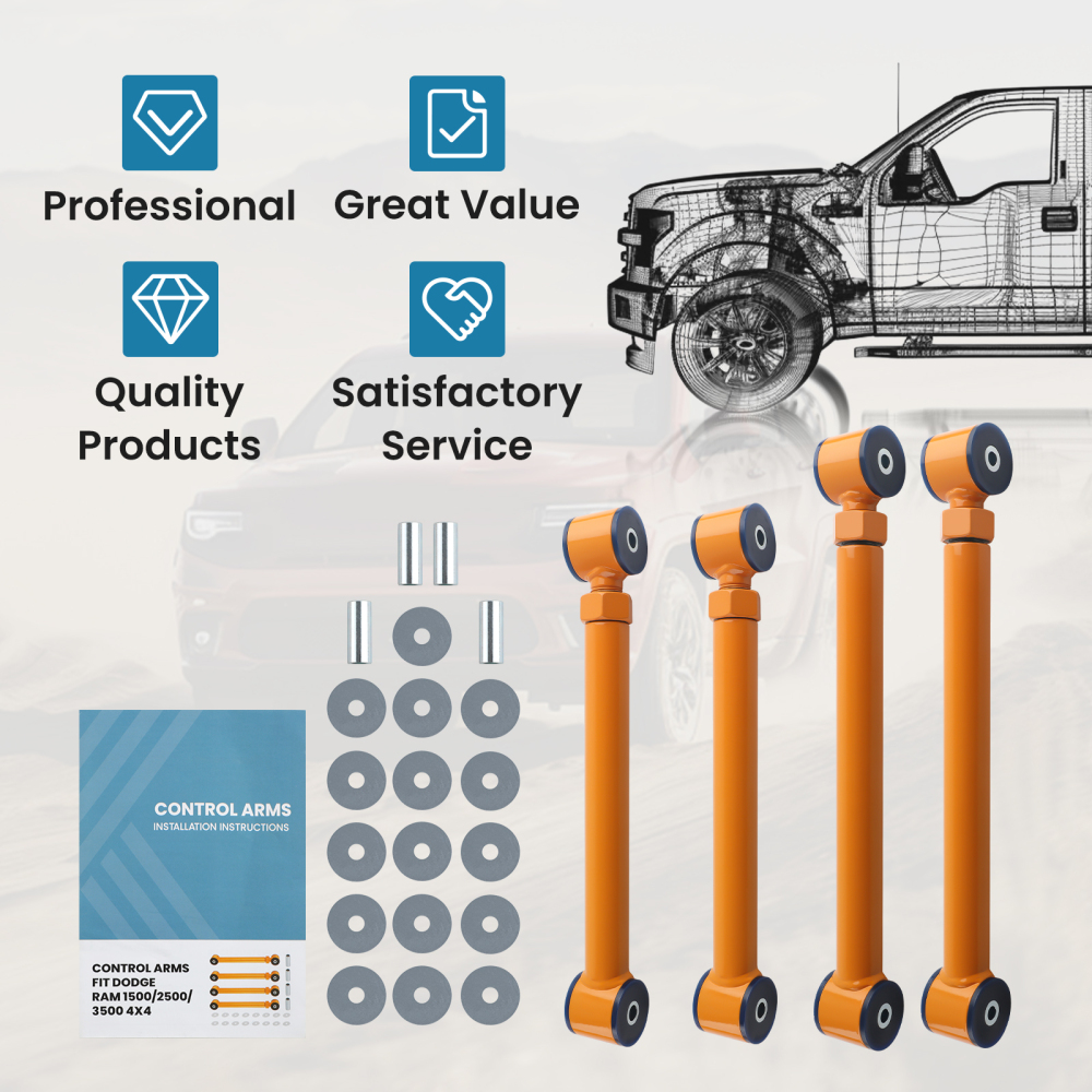 AVANT BRAS DE SUSPENSION + BARRE DE TRACTION compatible pour DODGE RAM 2500 3500 2003-2009