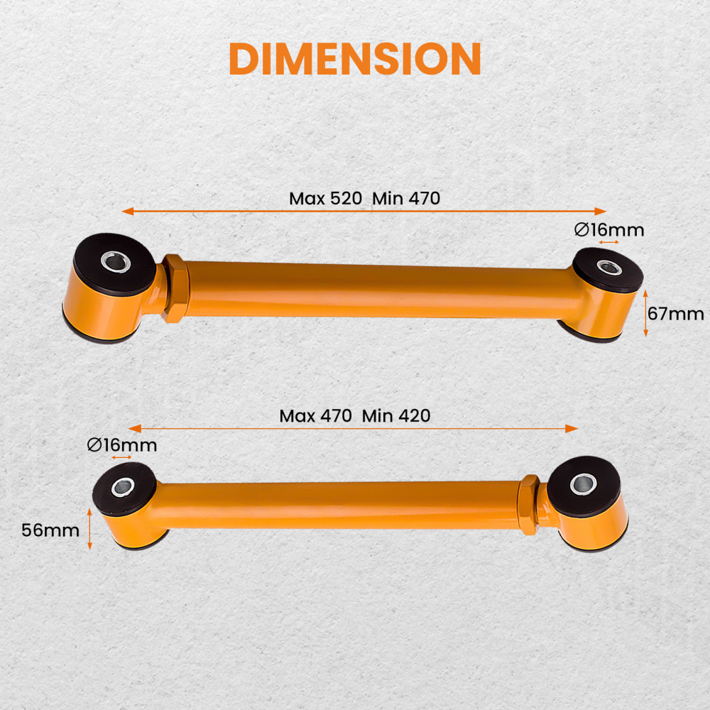 Adjustable Front Control Arms Set 0-6 inch Lift for Dodge Ram 3500 1994-2012