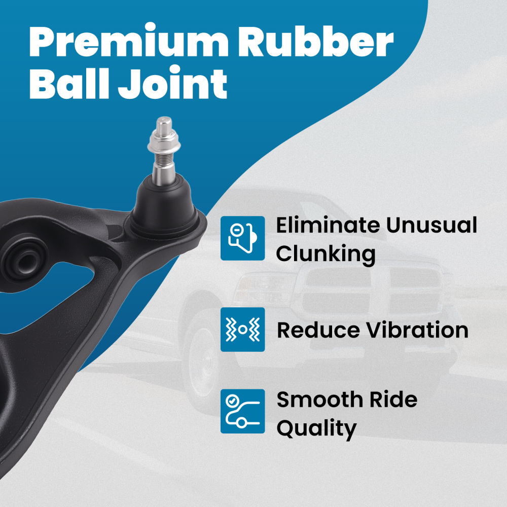 Front Upper Lower Control Arms Tie Rods Sway Bar Link compatible for Ram 1500 2009-2012 4WD