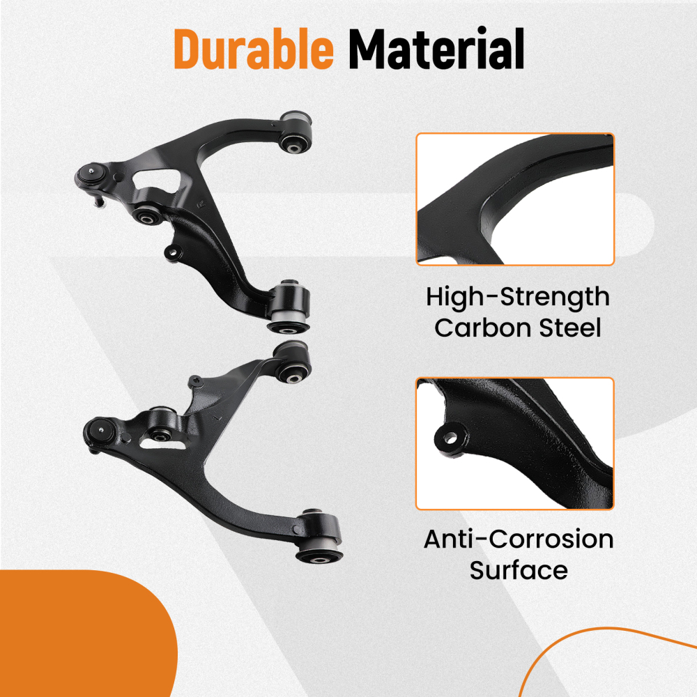 Front UpperLower Control Arms Ball Joints compatible for Ram 1500 2013 2014- 2018 2WD