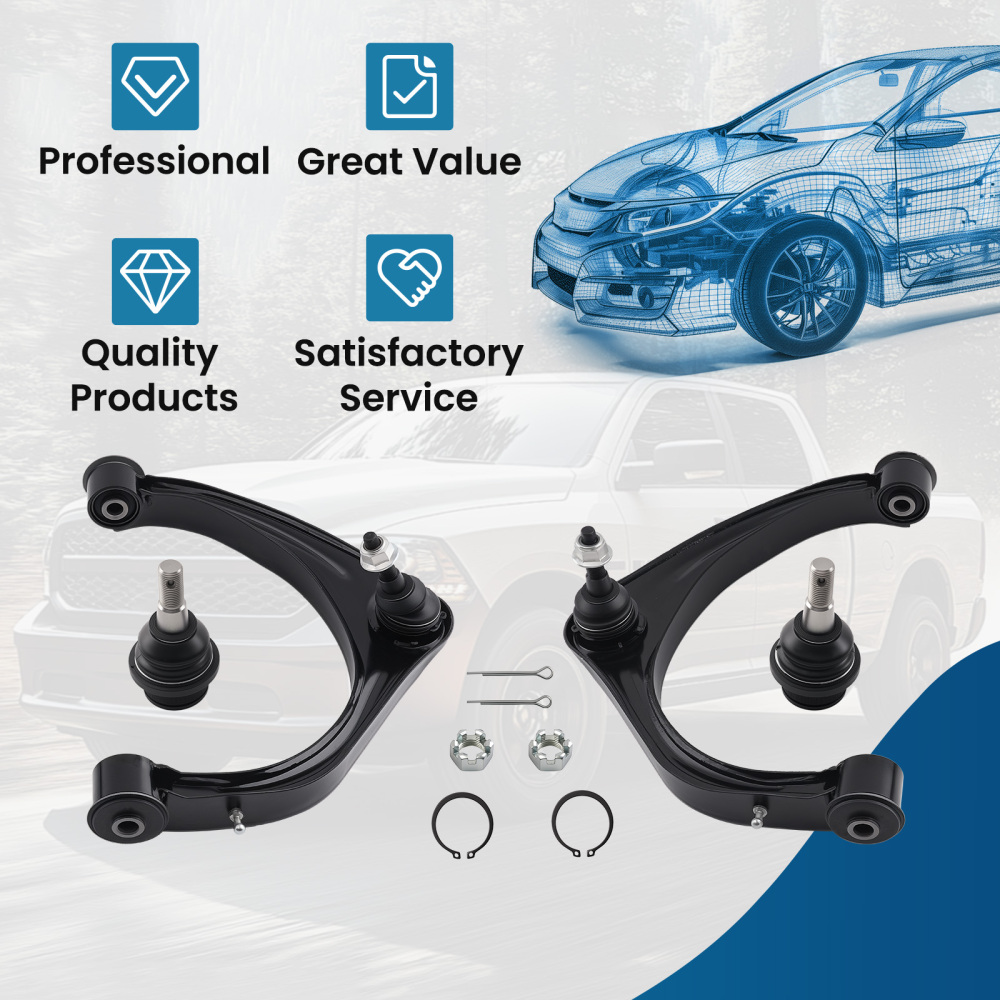 Front Upper Control ArmBall Joint Assembly compatible for DODGE RAM 1500 K643073 K643074