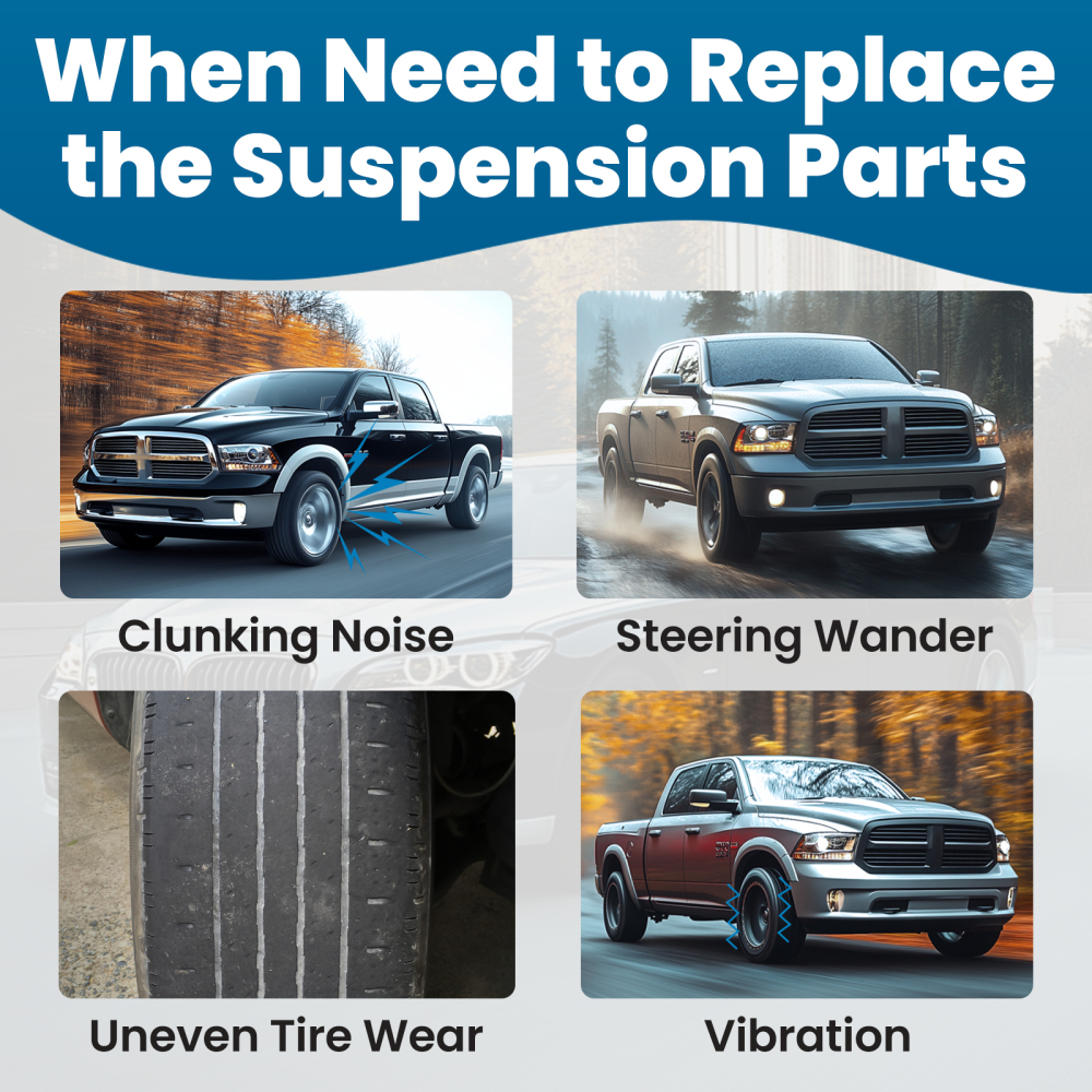 Front Upper Control ArmBall Joint Assembly compatible for DODGE RAM 1500 K643073 K643074