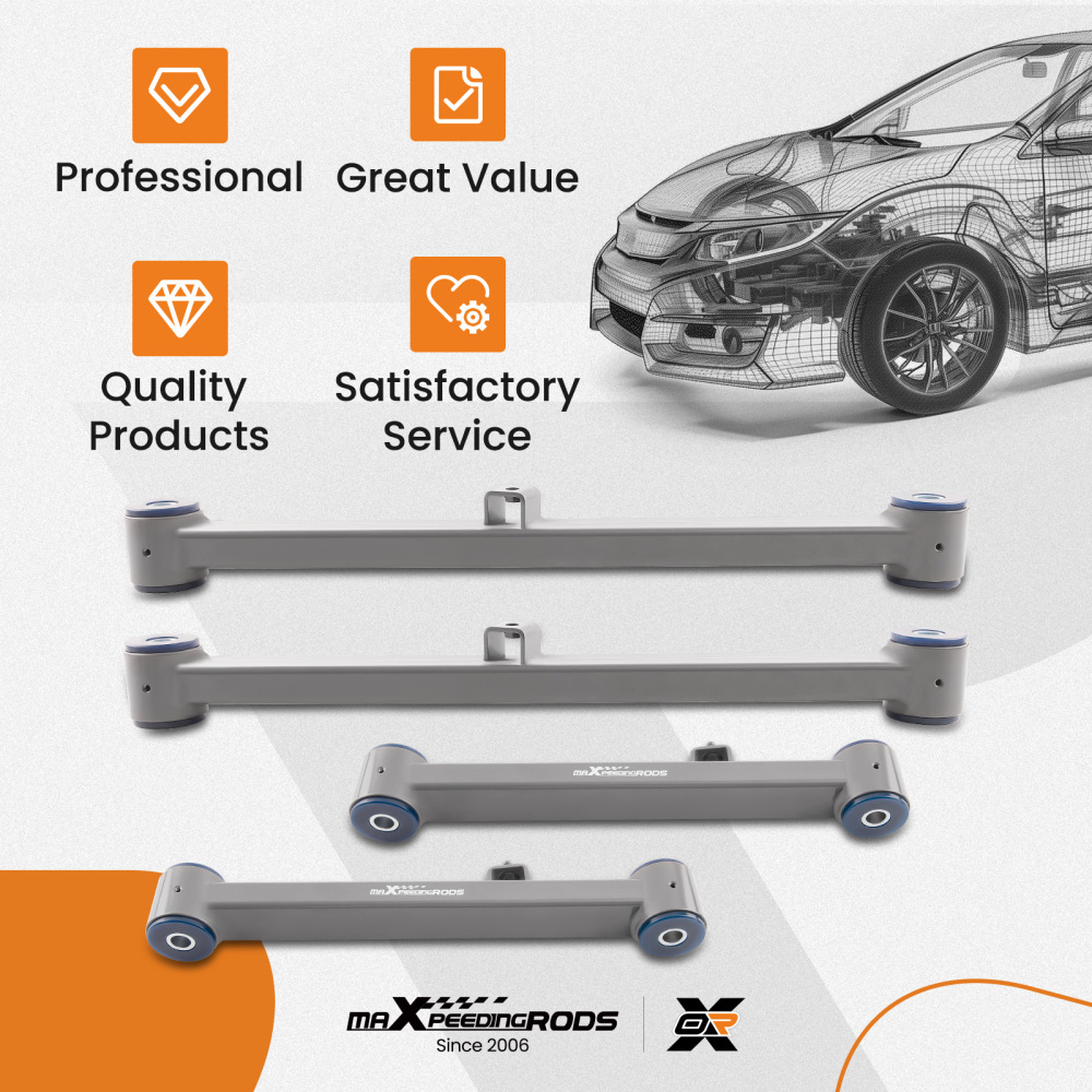 4x Rear UpperLower Control Arms compatible for Ram 1500 2013-2023 1500 Classic 2019-2023