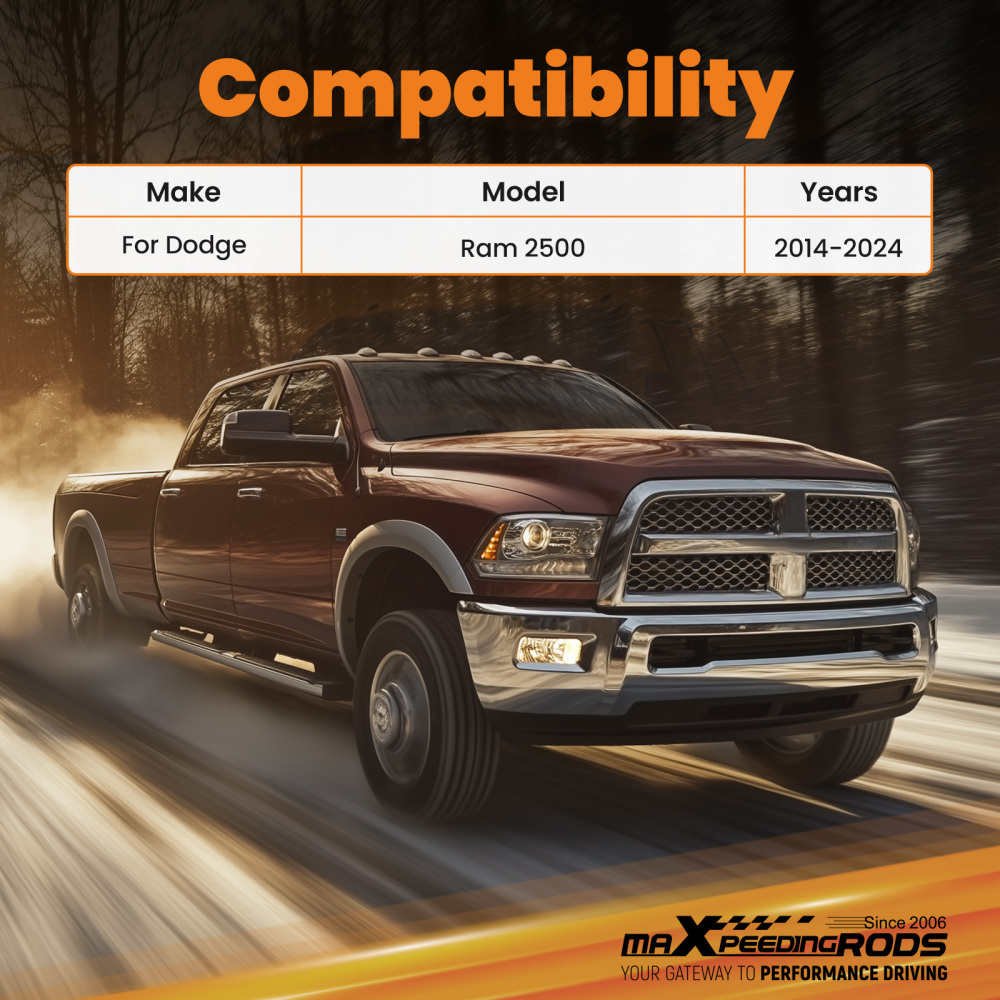 maXpeedingrods For 2014 - 2024 compatible for Dodge Ram 2500 Rear Control Arms 0 to 10 Lift