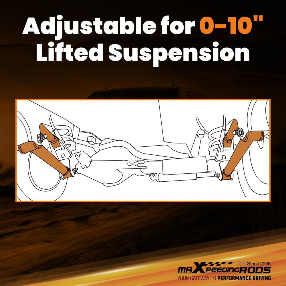 maXpeedingrods For 2014 - 2024 compatible for Dodge Ram 2500 Rear Control Arms 0 to 10 Lift