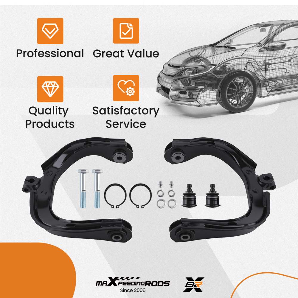 Front Upper Control Arms Ball Joint for 02-09 compatible for Chevy Trailblazer compatible for GMC Envoy compatible for Buick