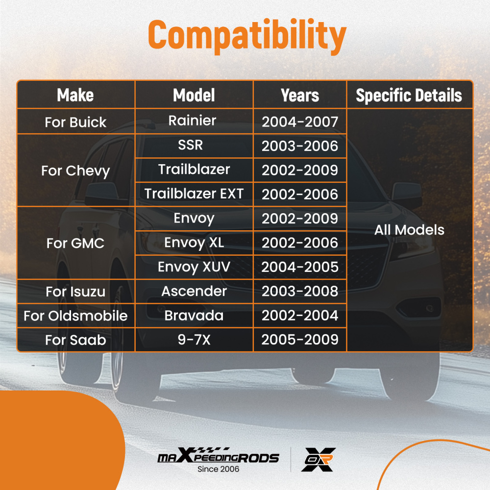 Front Upper Control Arms Ball Joint for 02-09 compatible for Chevy Trailblazer compatible for GMC Envoy compatible for Buick