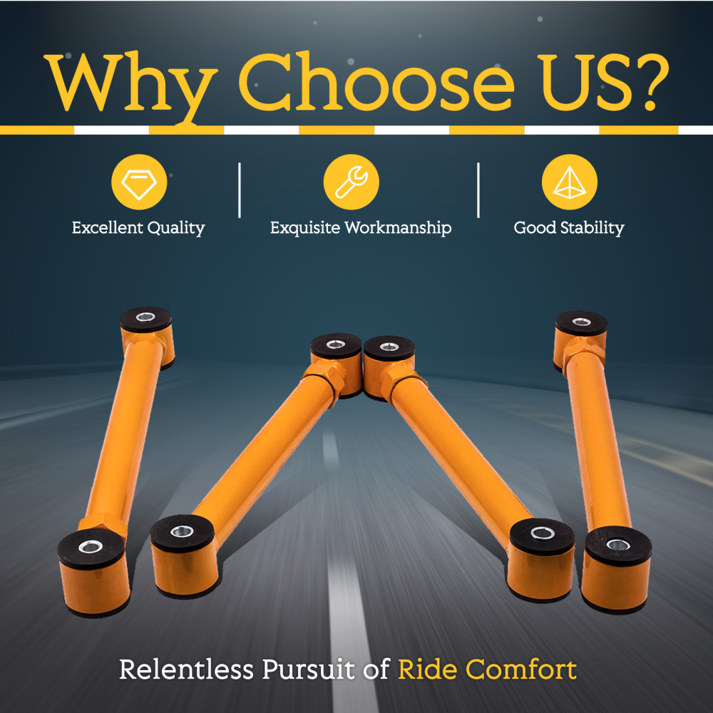 4 Pcs Adjustable Front Control Arms 0-6 inch Lift compatible for Dodge Ram 1994-2009 1500 2500 suspension arms