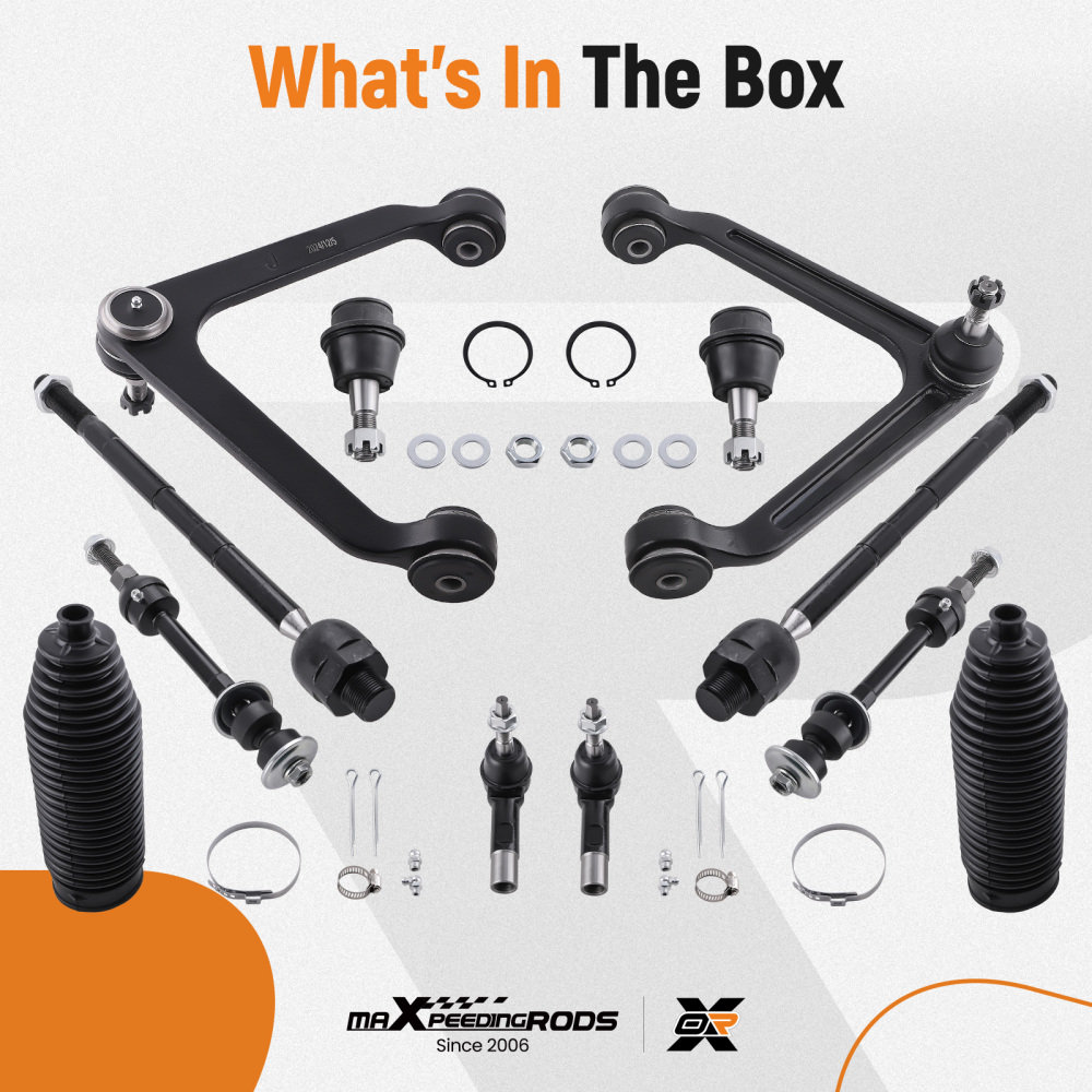 12x Front Control Arm Kit compatible for Dodge Ram 1500 RWD 2002 2003 2004 2005 K7424 K7411