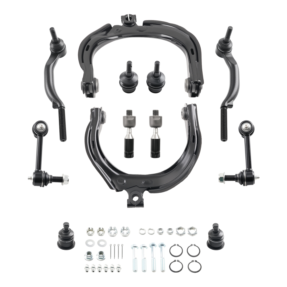 12x Front Upper Control Arms Ball Joints Tie Rods for Trailblazer Envoy Ascender