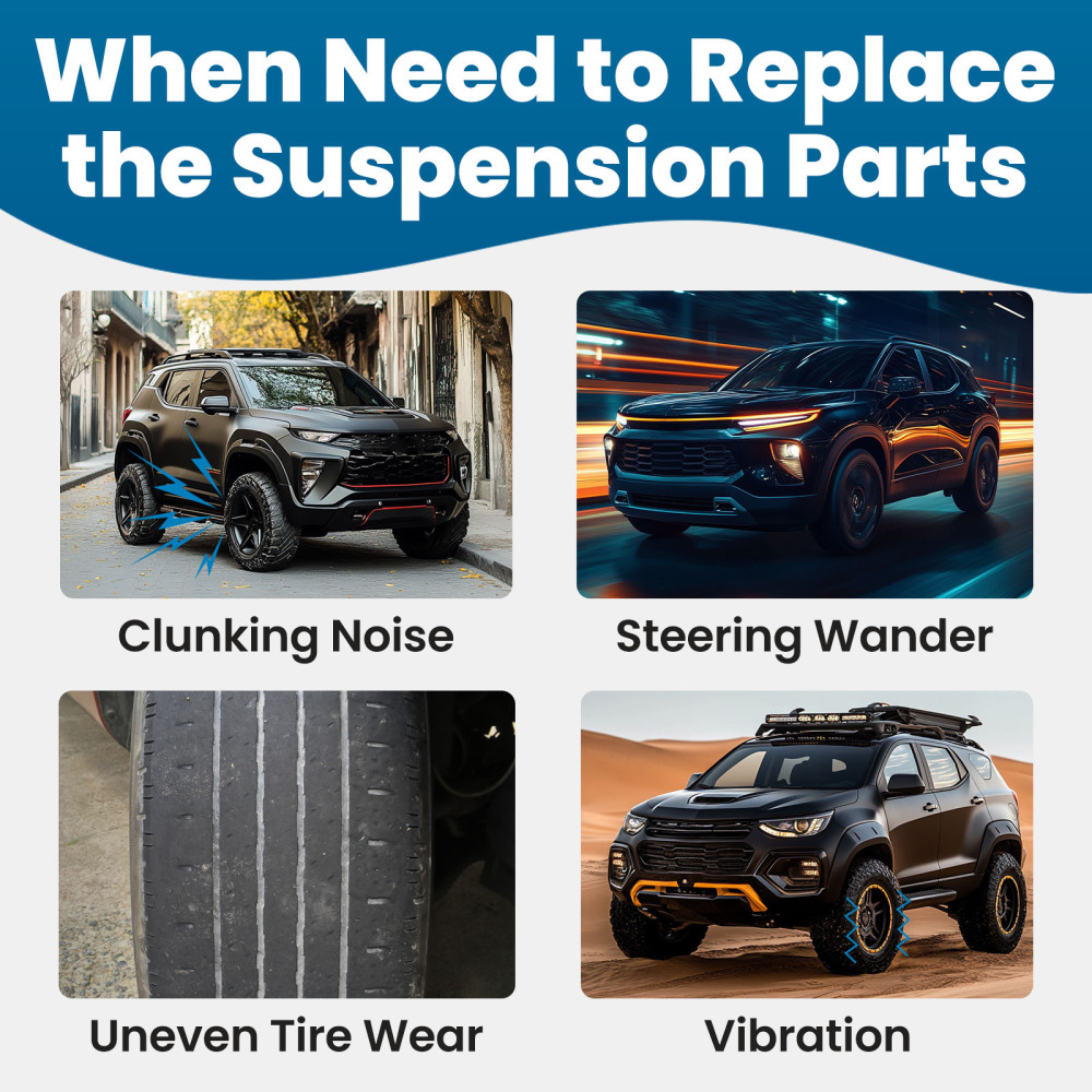 12x Front Upper Control Arms Ball Joints Tie Rods for Trailblazer Envoy Ascender