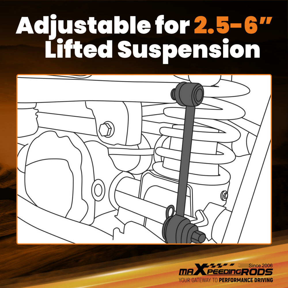 Adjustable Front Sway Bar End Links 2.5-6