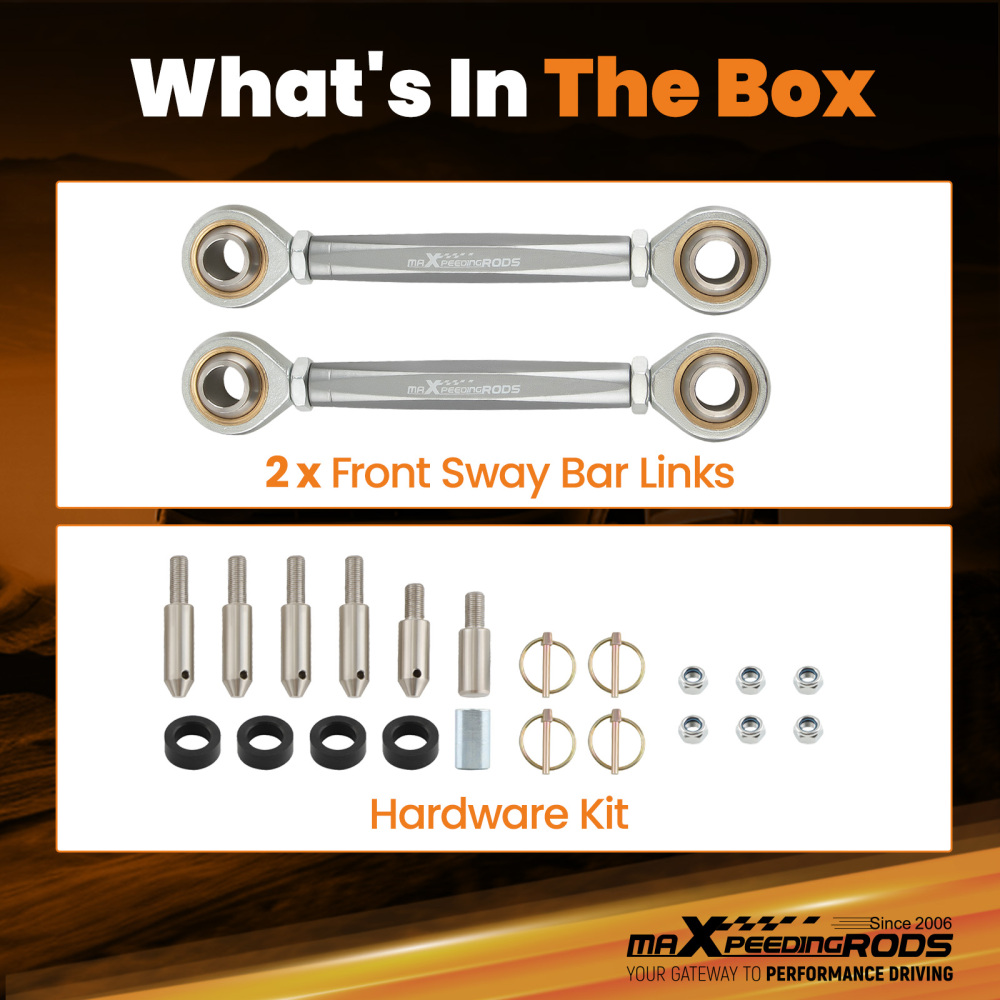 Adjustable Front Sway Bar End Links 2.5-6