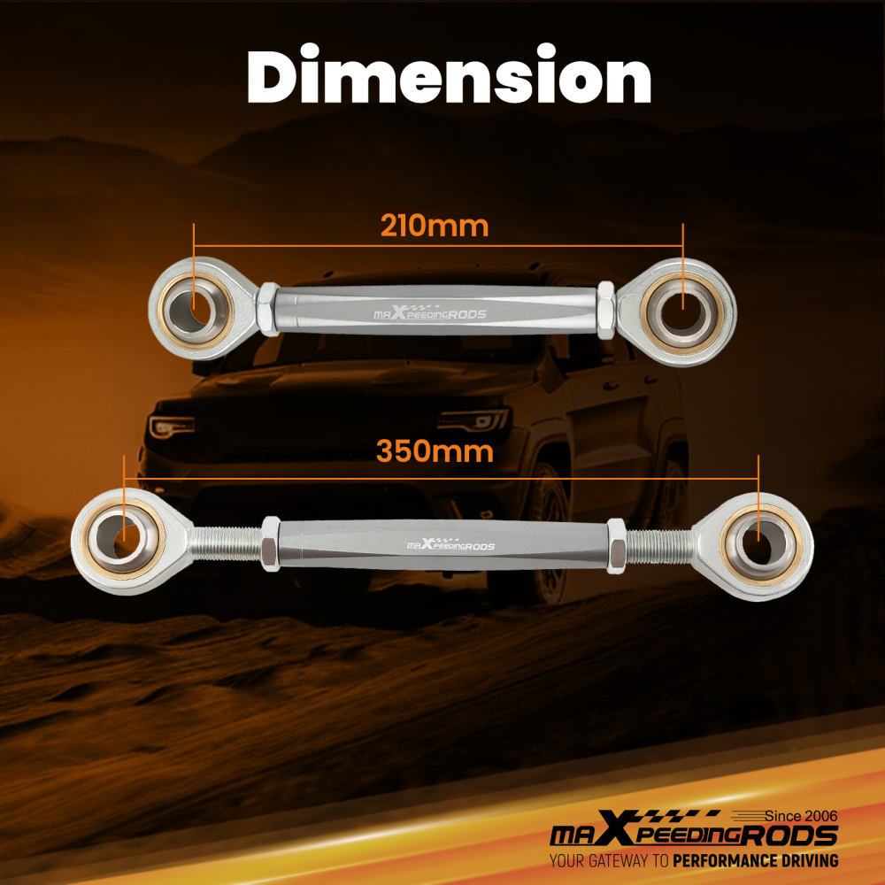 Adjustable Front Sway Bar End Links 2.5-6