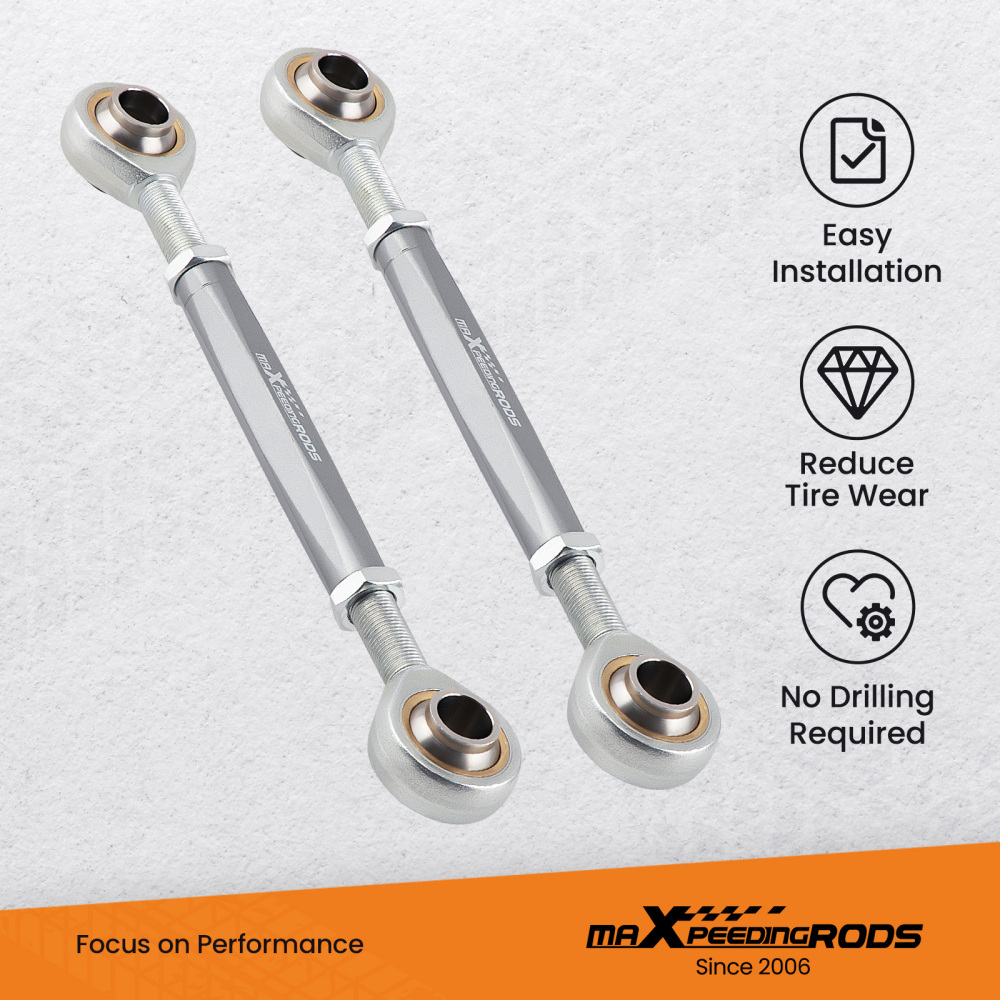 Adjustable Front Sway Bar End Links 2.5-6