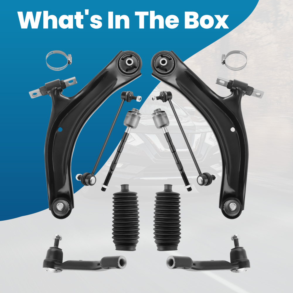 10 Pcs Front Lower Control Arm Assembly compatible for Nissan Rogue 2008-2013 2015 K621452