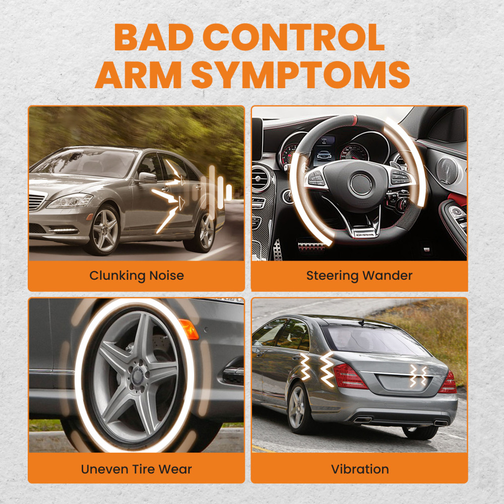 Compatible for MERCEDES-BENZ S600 2007-2012 Front Lower Rearward Control Arm Left and Right