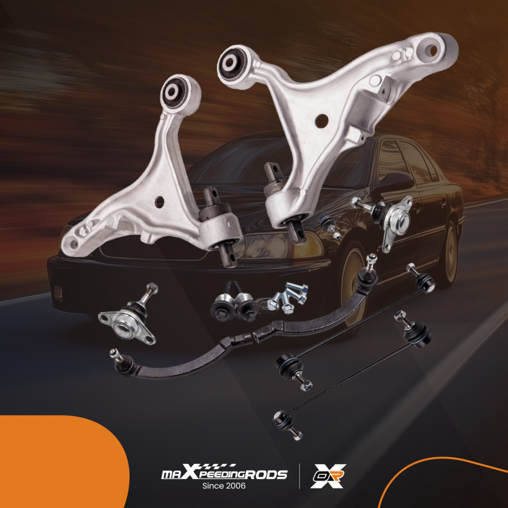 8pc Front Suspension Track Control Arm / Wishbone Arm Kit compatible for Volvo S60 I V70 II