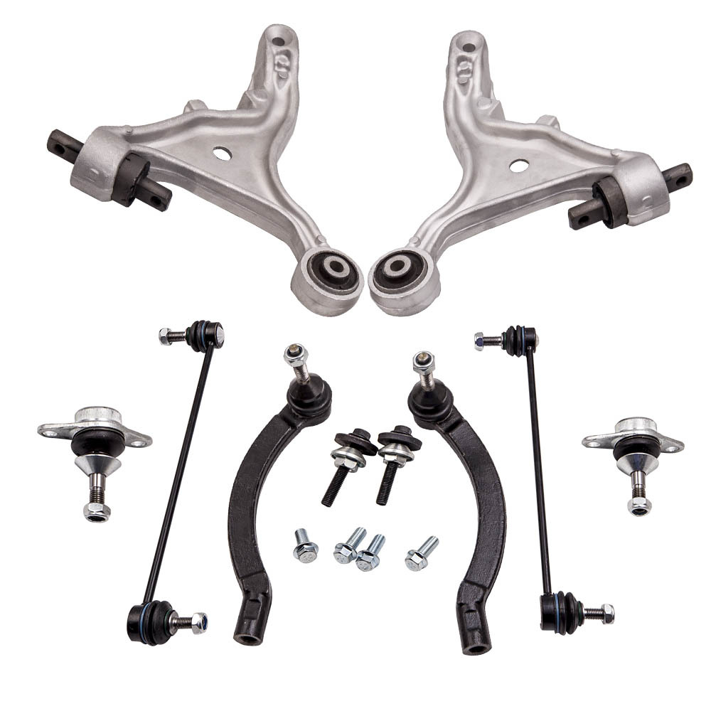8pc Front Suspension Track Control Arm / Wishbone Arm Kit compatible for Volvo S60 I V70 II