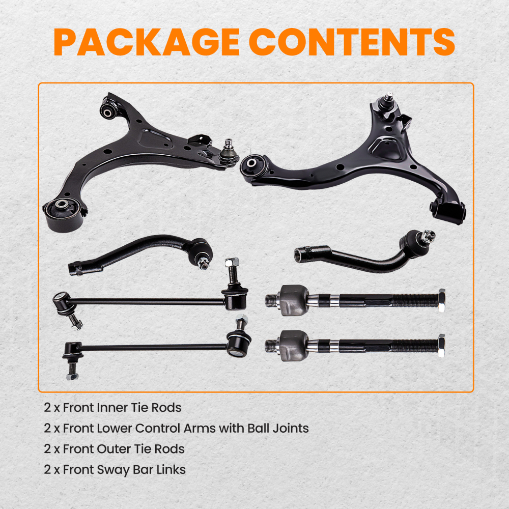 8Pcs Left Right Front Lower Control Arms compatible for Kia Sorento 2011-2013 K621686