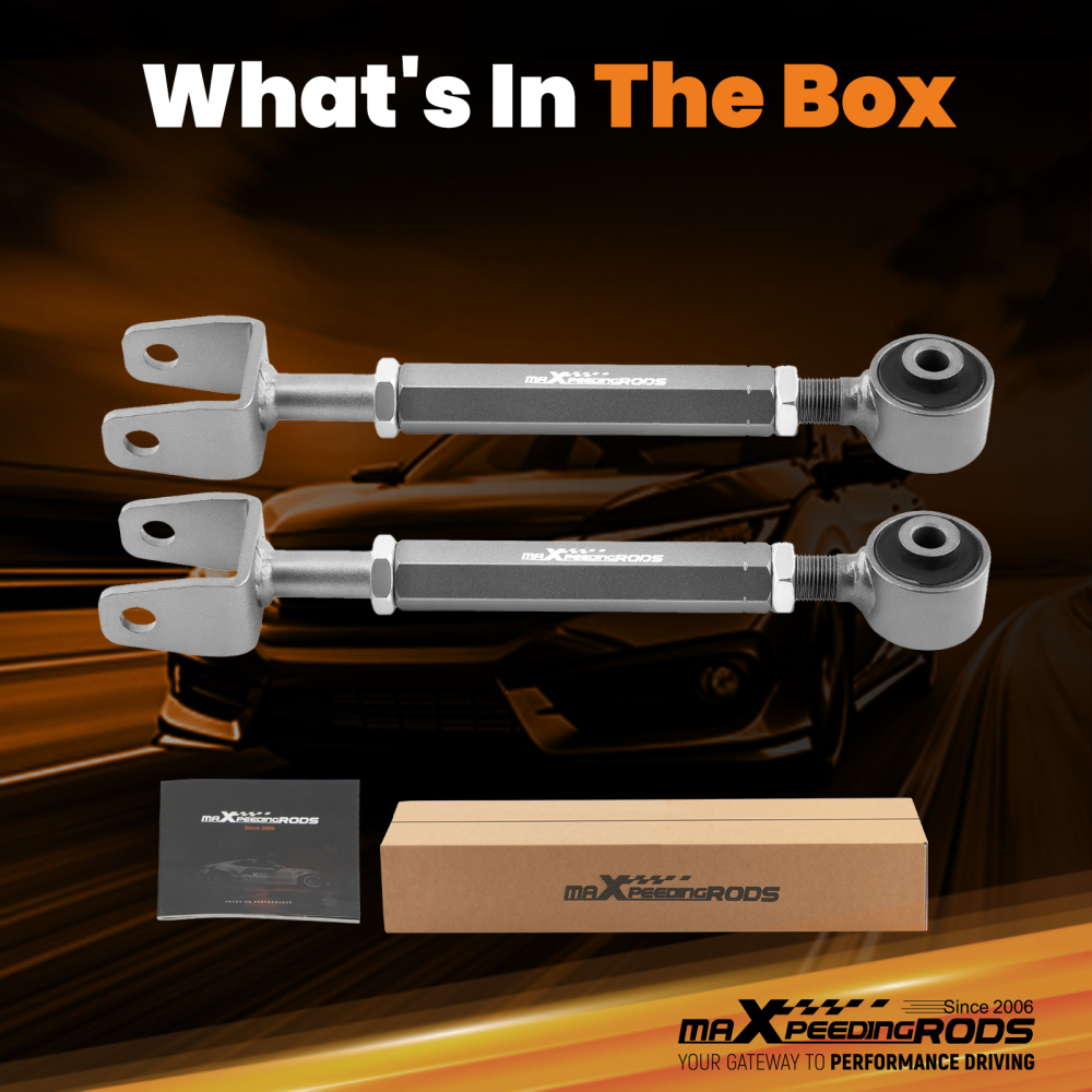 2x Rear Adjustable Camber Control Arms Kit compatible for Chrysler Sebring 20072010