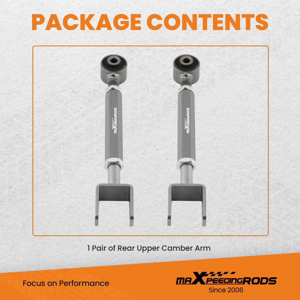 2x Rear Adjustable Camber Control Arms Kit compatible for Chrysler Sebring 20072010