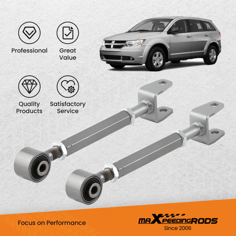 2x Rear Adjustable Camber Control Arms Kit compatible for Chrysler Sebring 20072010