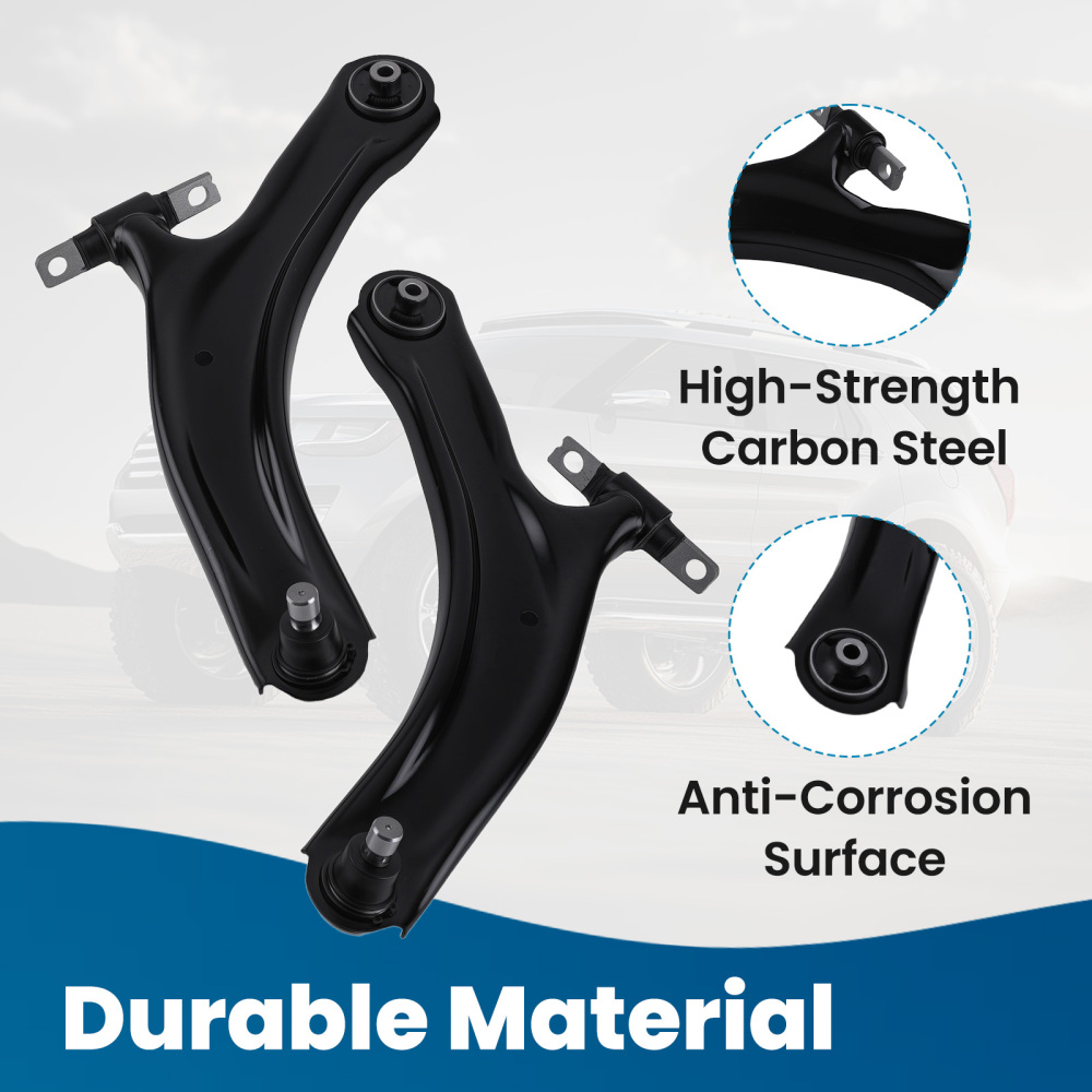 Front Lower Control Arms + Tie Rods + Sway Bar Links For 2007-2012 compatible for Nissan Sentra