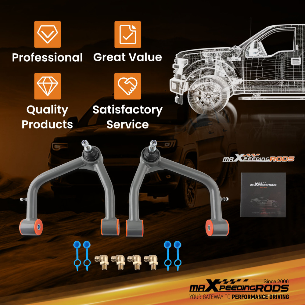 2x Front Upper Control Arms 2-4 Lift for 2019-2024 Silverado 1500 GMC Sierra