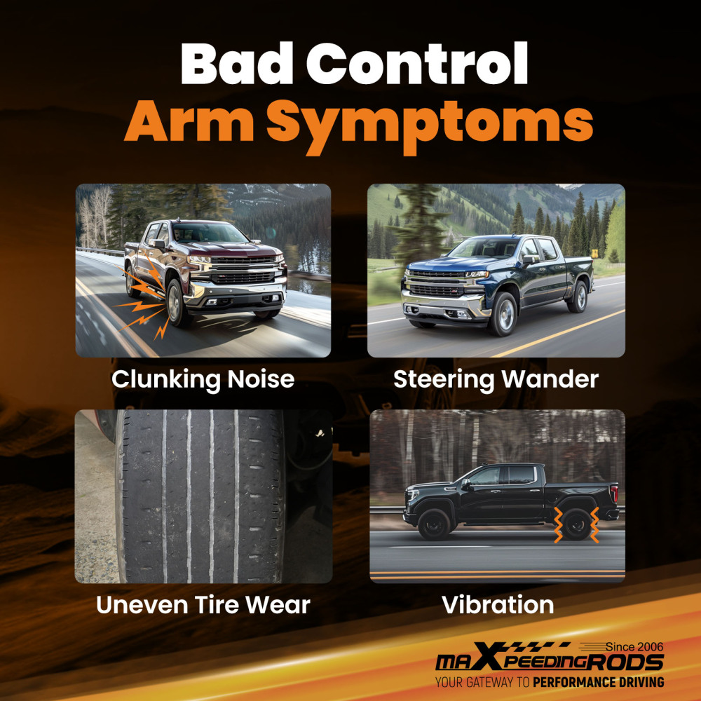 2x Front Upper Control Arms 2-4 Lift for 2019-2024 Silverado 1500 GMC Sierra