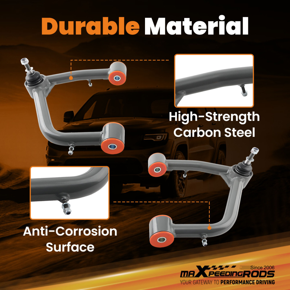 2x Front Upper Control Arms 2-4 Lift for 2019-2024 Silverado 1500 GMC Sierra