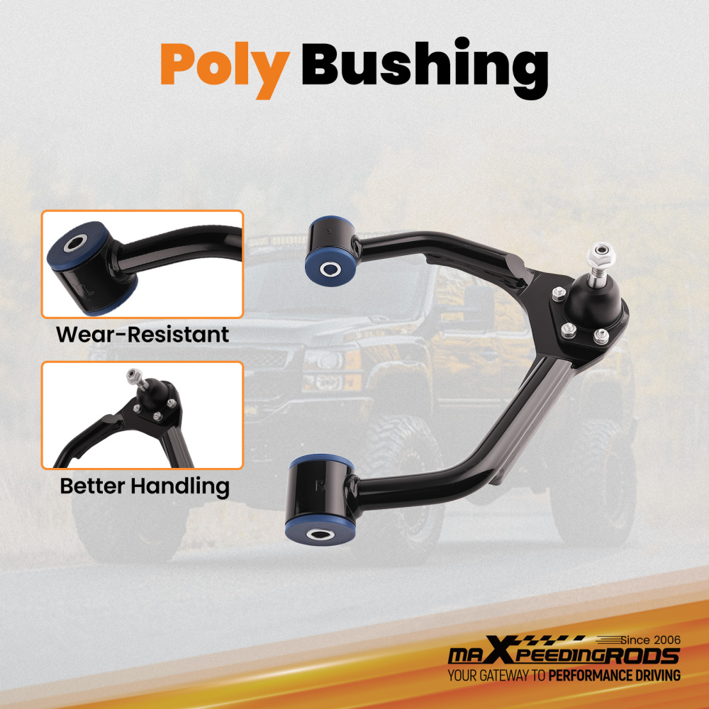 Alignment Front Upper Control Arms Pair for 2007-15 compatible for Chevy Silverado Sierra 1500