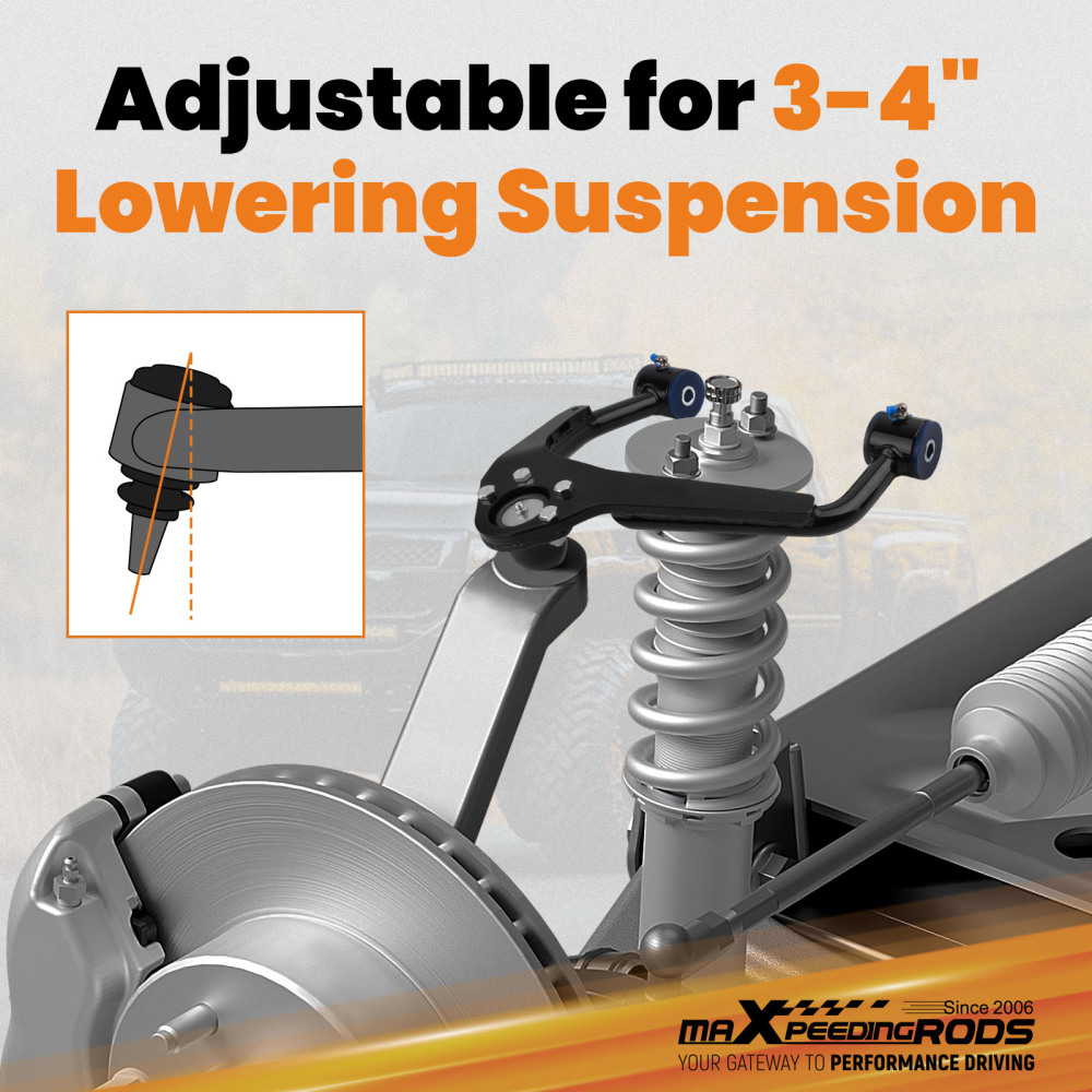 Alignment Front Upper Control Arms Pair for 2007-15 compatible for Chevy Silverado Sierra 1500