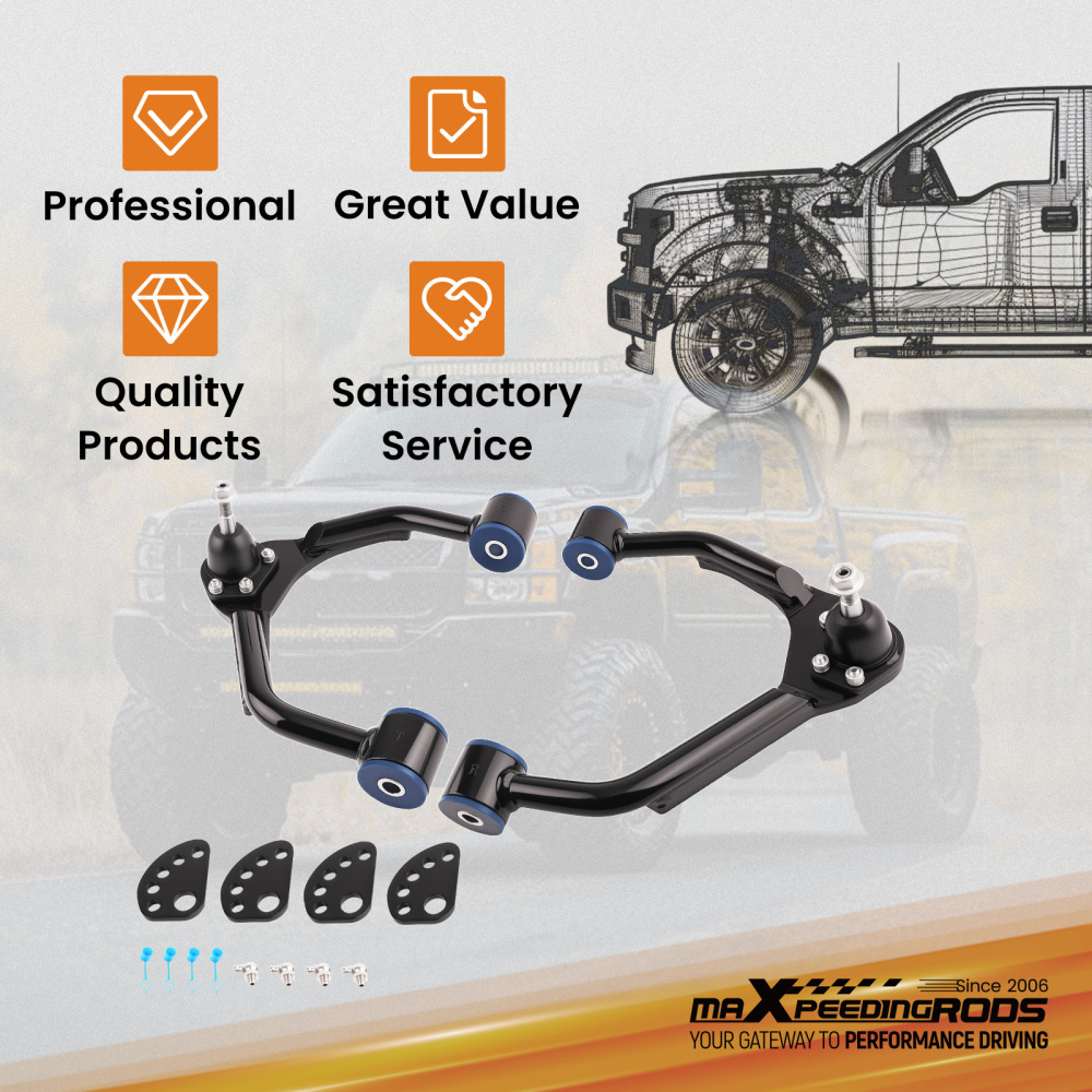 Alignment Front Upper Control Arms Pair for 2007-15 compatible for Chevy Silverado Sierra 1500