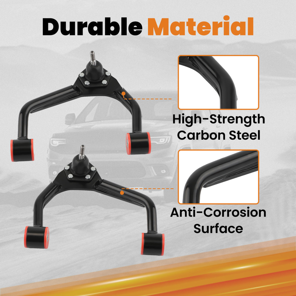 Alignment Front Upper Control Arms Pair for 2007-15 compatible for Chevy Silverado Sierra 1500